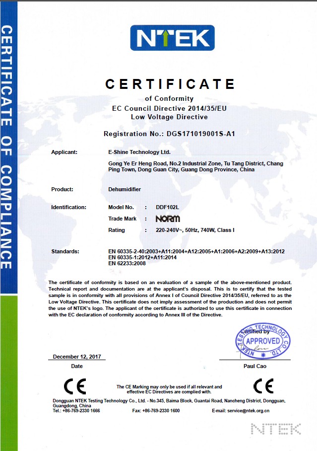 CERTIFICATE CE