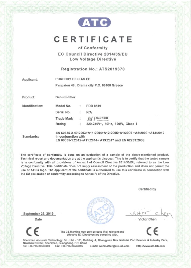 CERTIFICATE PDD85200