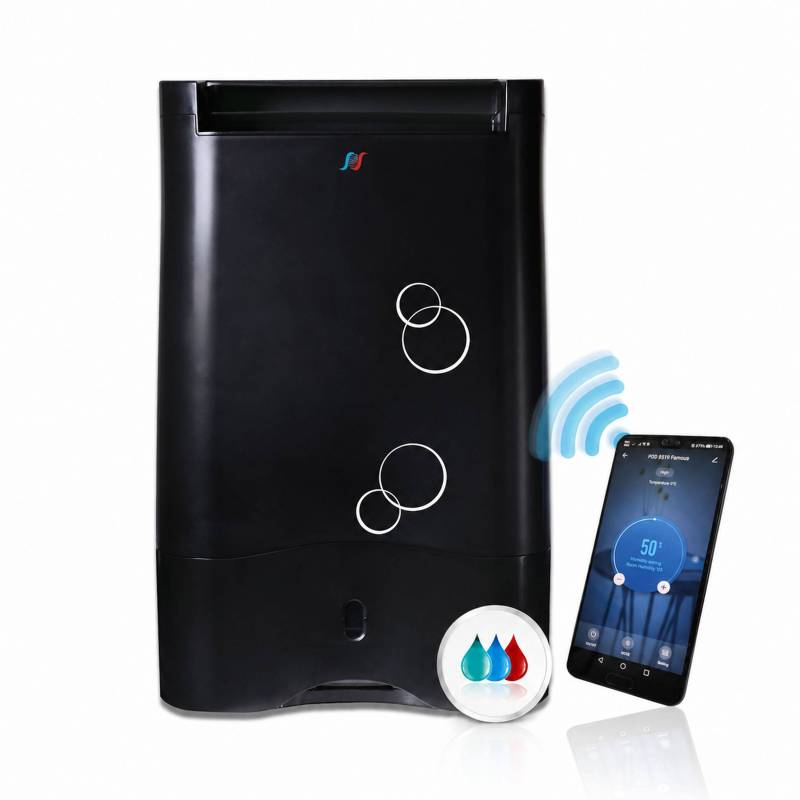 Puredry PDDW10200 Famous Black Αφυγραντήρας 10 L/24ωρο με Ιονιστή και Wi‑Fi
